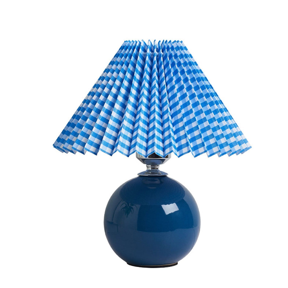 Ceramic Table Lamp | Cone-Shaped Shade, Minimalist Nordic Style Design | Plug-In Ceramic Socket, Standard Bulb Compatible