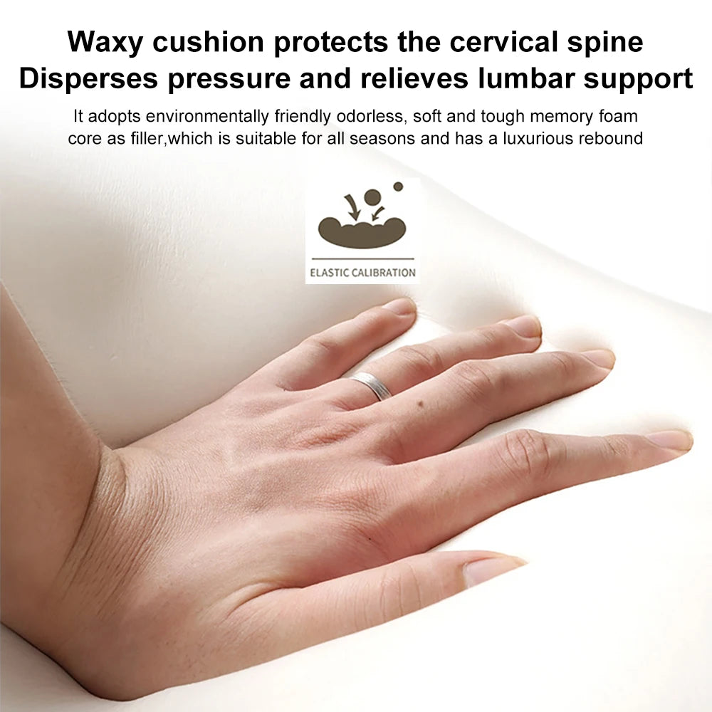 Cervical and Lumbar Car Pillow | Memory Foam Headrest and Back Support Set