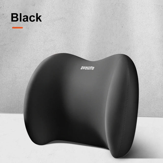 Cervical and Lumbar Car Pillow | Memory Foam Headrest and Back Support Set