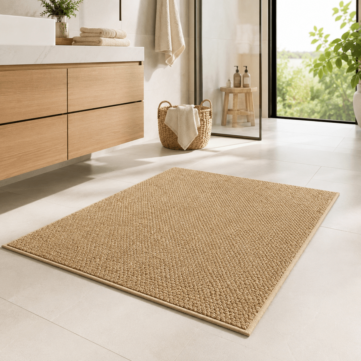 Absorbent Doormat Quick-Drying Non-Slip Dirt-Repellent with Geometric Pattern 1