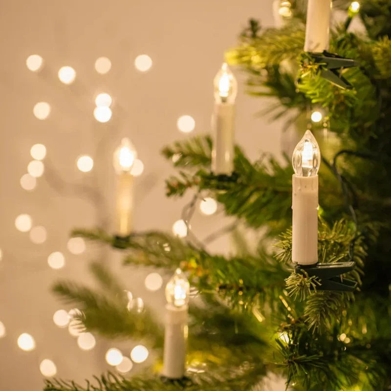 Christmas Lights Cordless Clip-On Candle Flameless with Remote Control