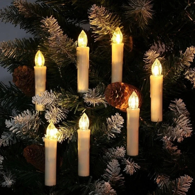 Christmas Lights Cordless Clip-On Candle Flameless with Remote Control