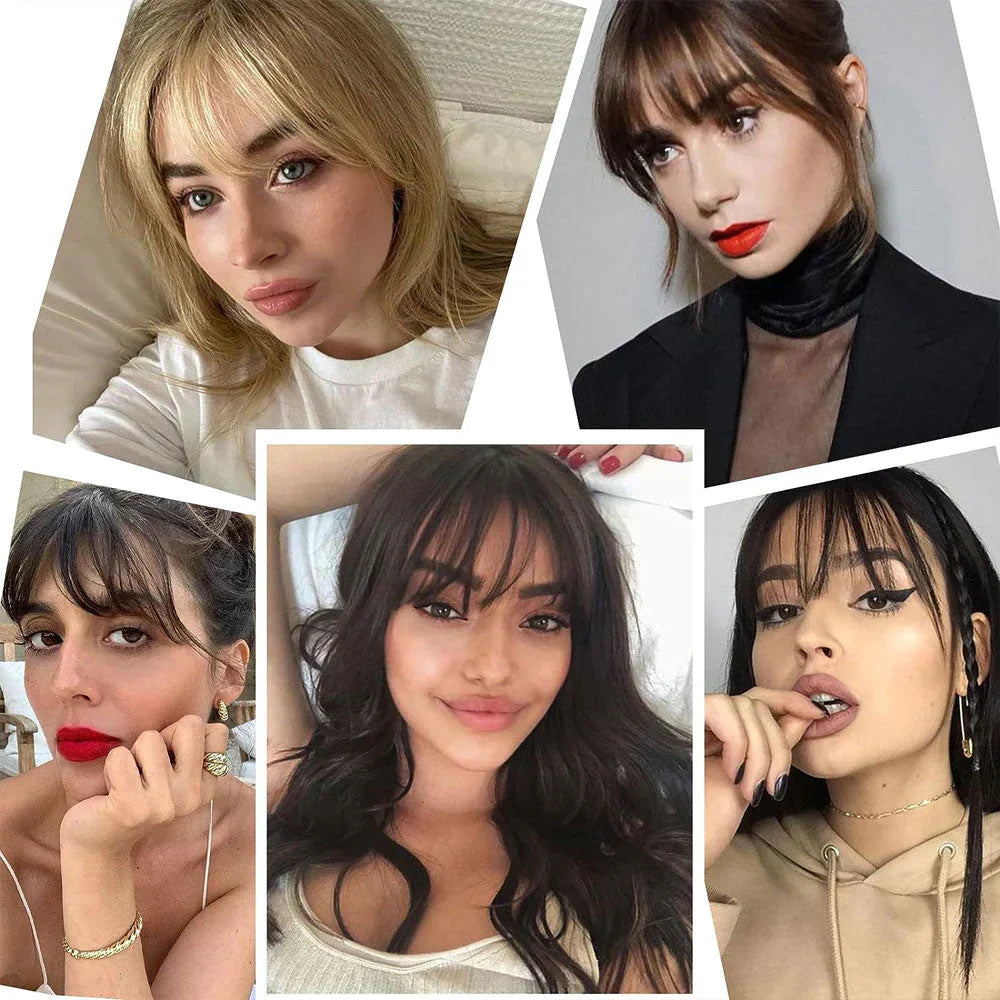 Clip-In Fringe Hairpiece | 100% Remy Human Hair | Heat-Resistant Styling, Colour-Match Blend & Secure All-Day Clip Grip
