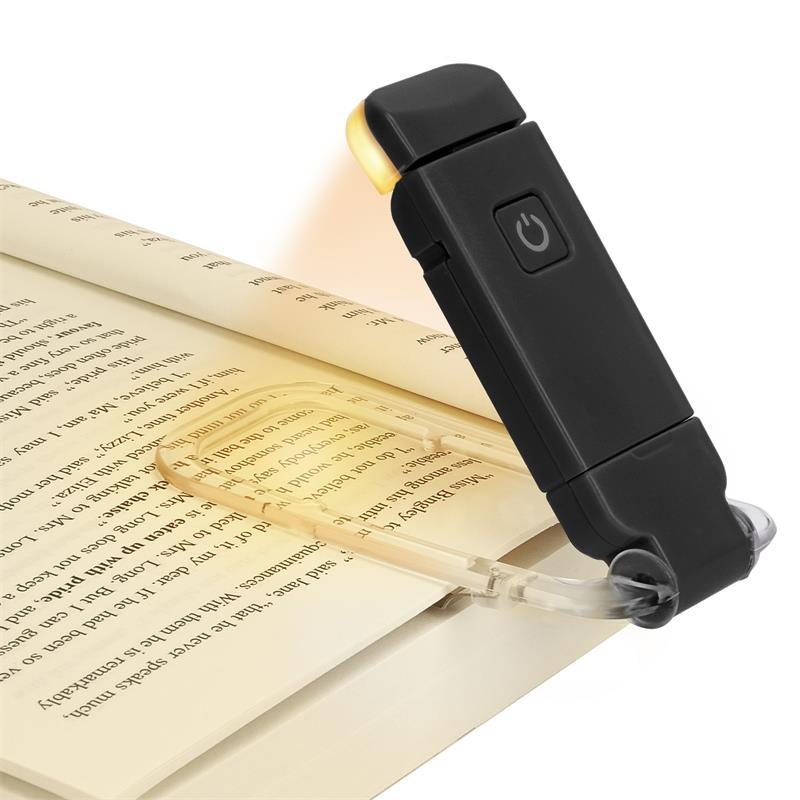 Clip-On LED Reading Light | 3 Brightness & 3 Colour Temperature Settings | USB Rechargeable with 6-Hour Battery Life