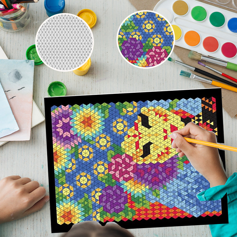 Colour by Numbers Activity Book | 100 Mosaic Designs on Black Backgrounds | Relaxing Creative Hobby for All Ages