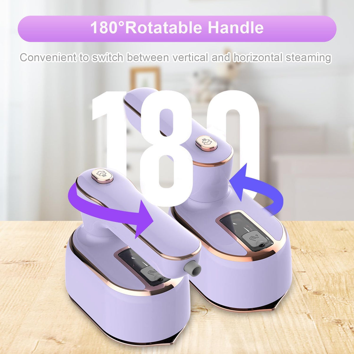 Compact Steam Iron | Small Soleplate, Top Mounted Handle