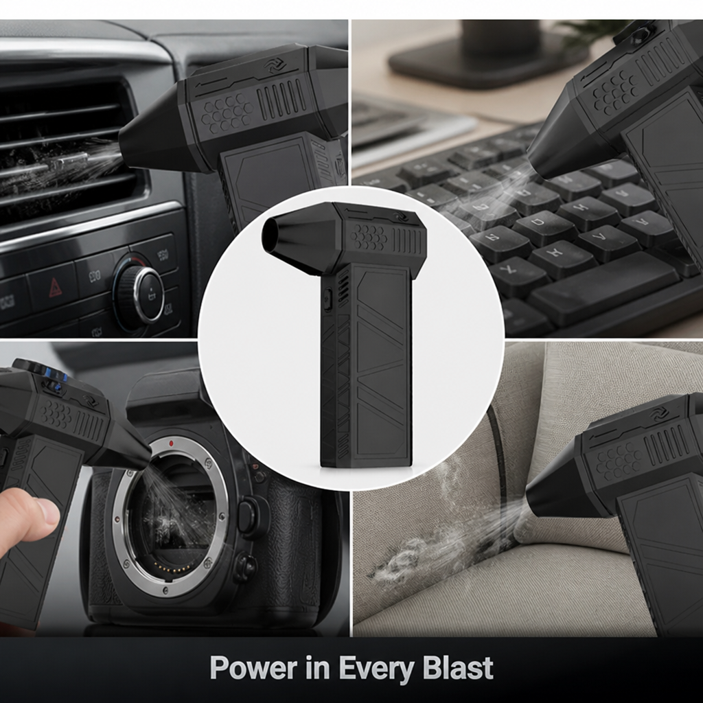 Cordless Air Duster | Brushless Motor with Rechargeable Battery | Up to 40 Minutes Runtime, Portable Dust Blower