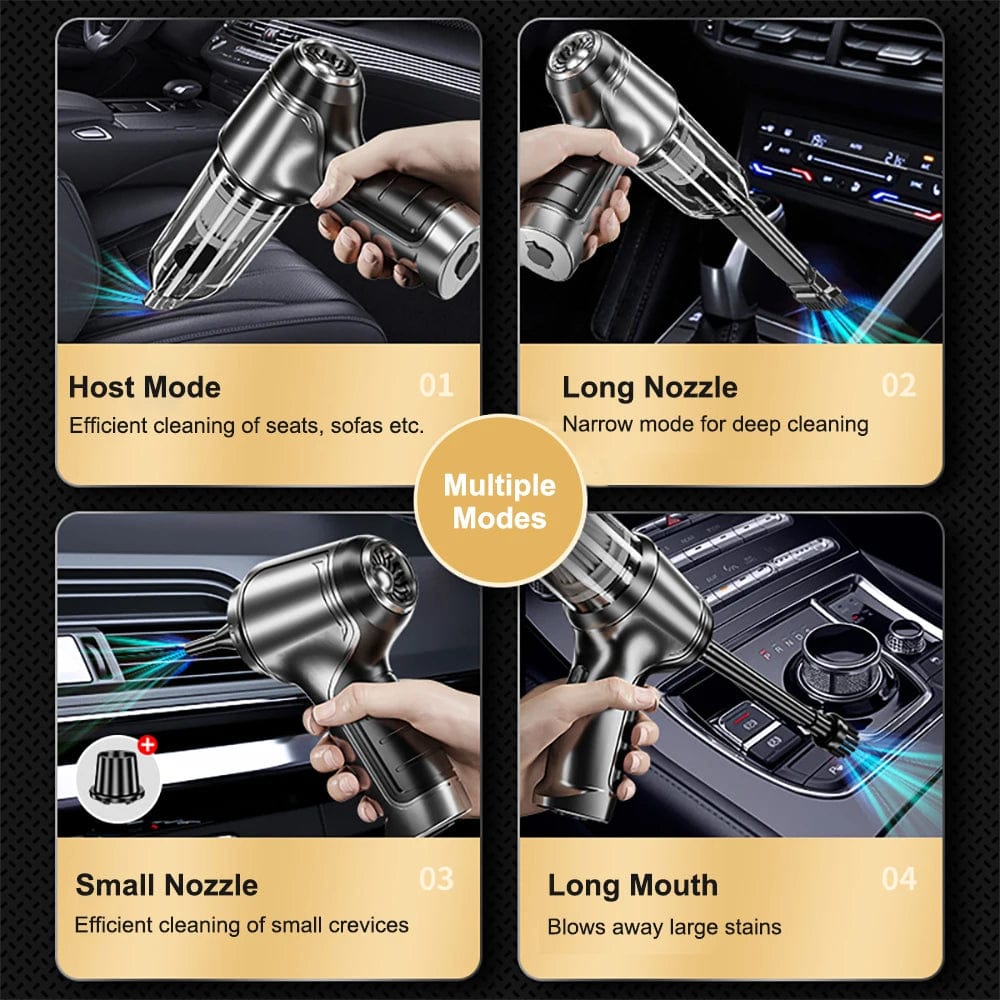 Cordless Car Vacuum Cleaner | 95,000PA Suction, Vacuum & Blower Modes | USB-C Rechargeable, 20-Day Battery Life