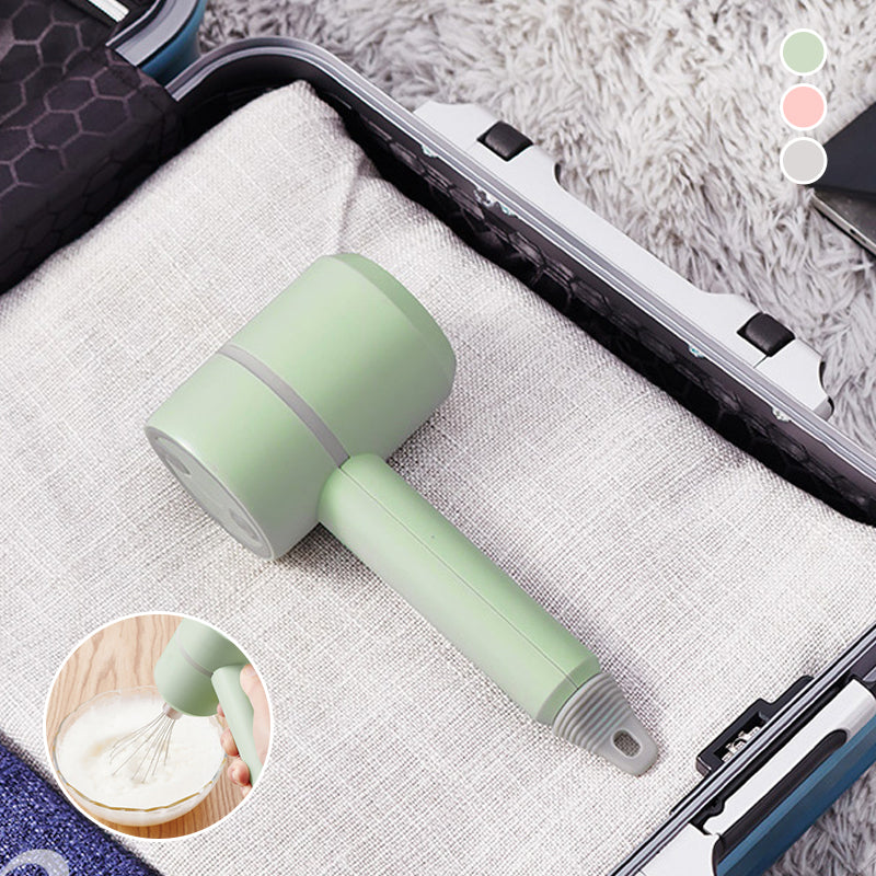 Cordless Electric Mixer with Whisk, Chopper & Blender | USB Rechargeable, 3 Speeds + Turbo | Splatter-Free Mixing & Chopping