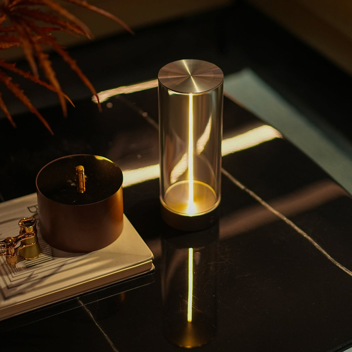 Cordless LED Lamp Rechargeable Touch-Sensitive with Collapsible String