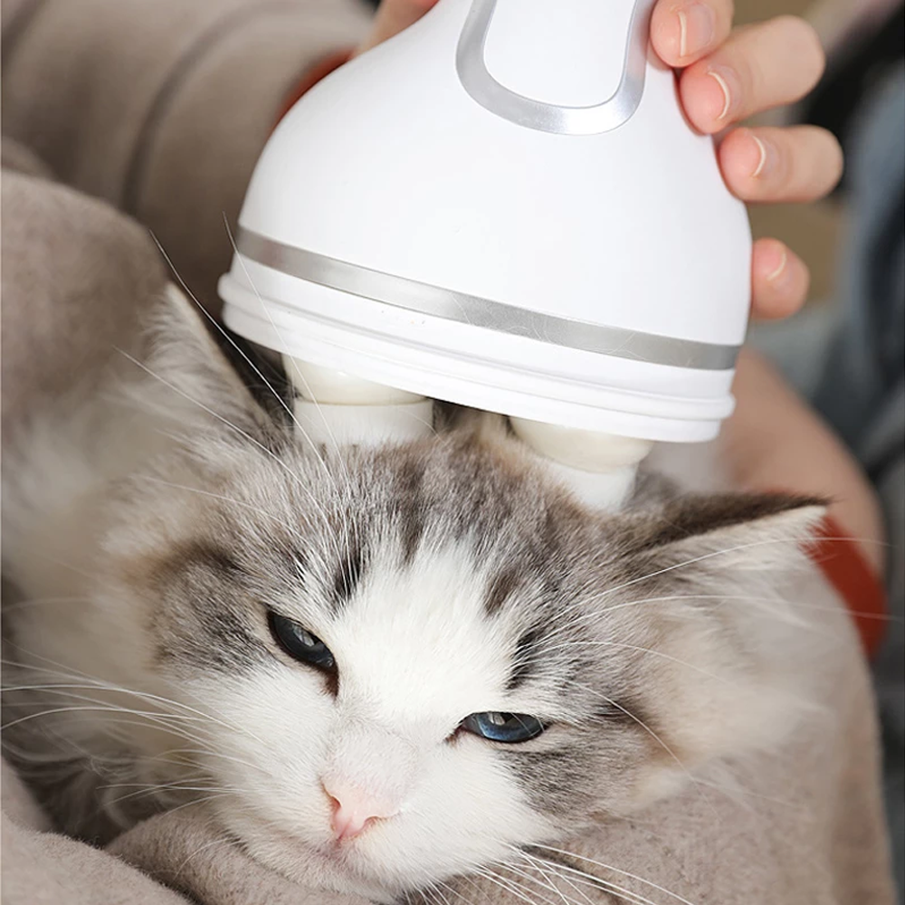 Cordless Pet Massager for Dogs and Cats | Interchangeable Massage Heads | Soothes Muscles, Boosts Circulation Daily