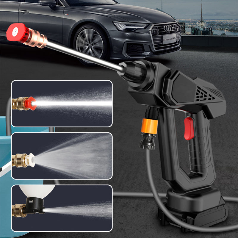 Cordless Pressure Washer 10-in-1 | 22 Bar Pressure, 45 Minute Battery | 4 Spray Nozzles, 5m Hose, 2kg Lightweight