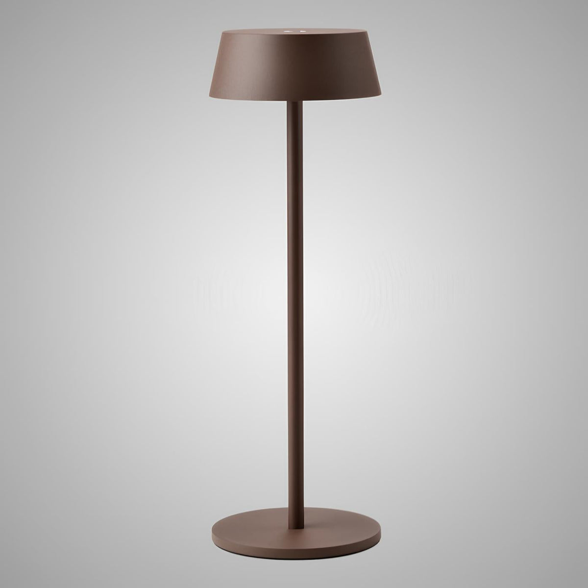 Cordless Rechargeable Table Lamp, Iron Build, 25 x 13 cm | Black, White or Brown | Dimmable with 3 Lighting Modes