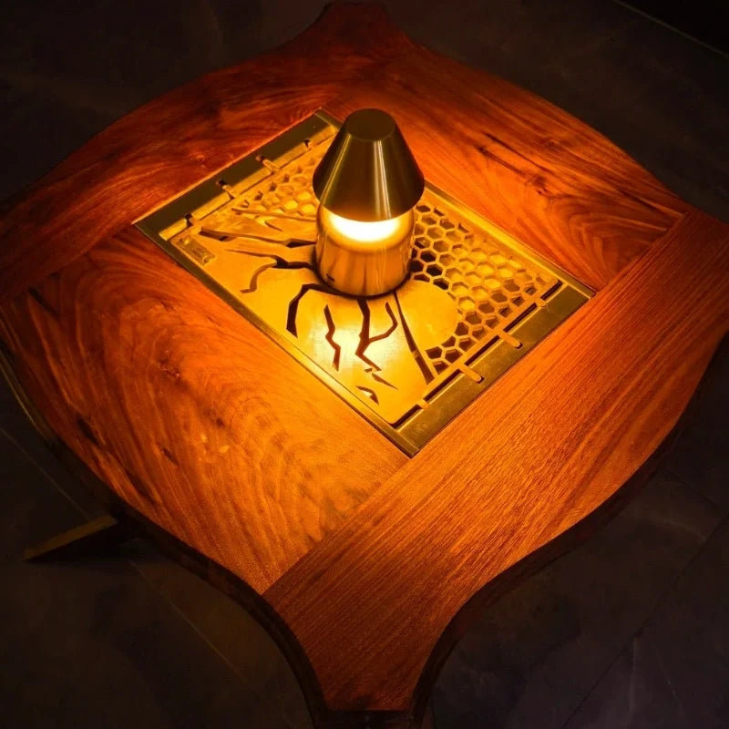 Cordless Table Lamp Wrought Iron 15 x 10 x 9 cm | Dome, Drum, Halo, Orbit, Cone | Dimmable Rechargeable Ambient Light