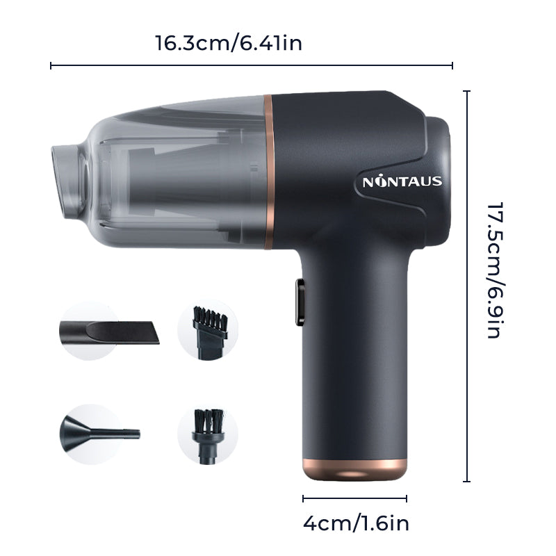 Cordless Vacuum | 3-in-1 Handheld Car Vacuum and Air Blower with Attachments