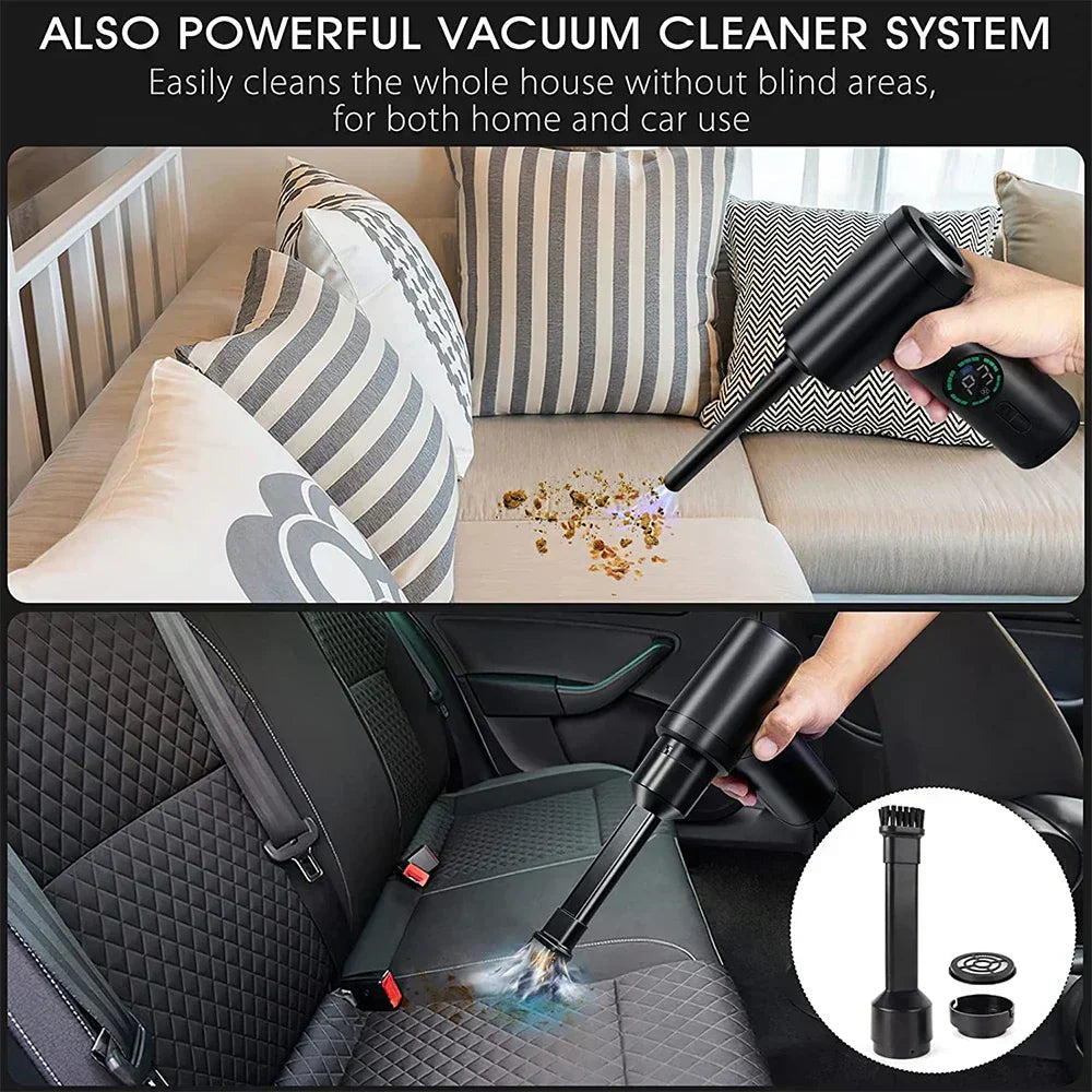 Cordless Vacuum Cleaner Portable 2-in-1 Blower Rechargeable with LED Light