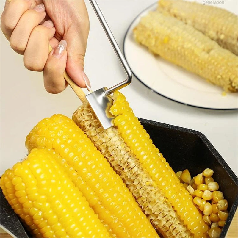 Corn Stripping Tool Stainless Steel | Curved Blade Design, Dishwasher Safe | Strips Fresh Corn Kernels in Seconds