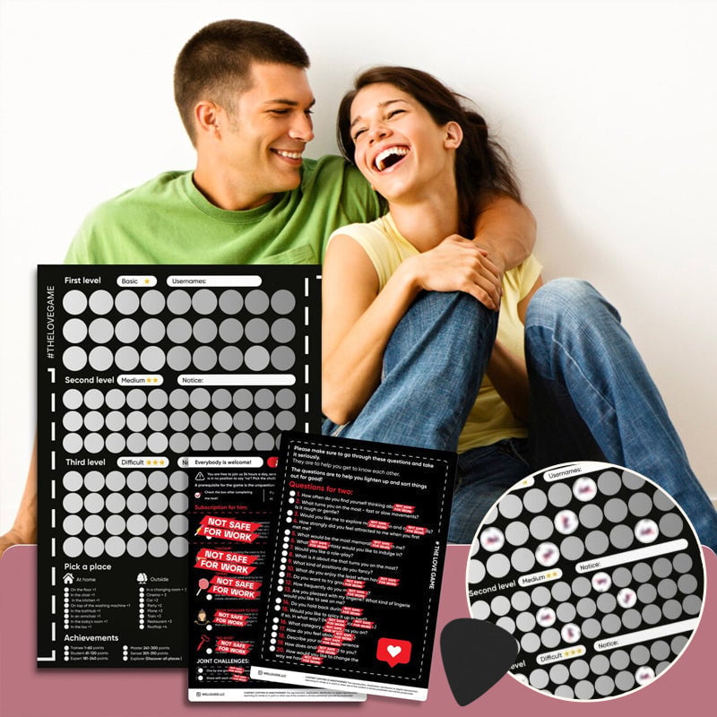 Couples Gift Scratch-Off Poster Eco-Friendly Bucket List with 100 Date Ideas