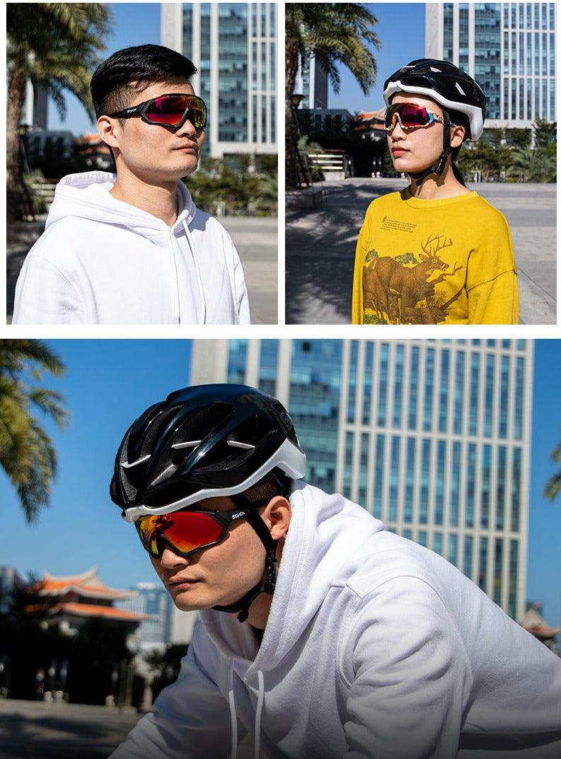 Cycling Glasses - Unisex Frame With UV Protection - Impact Resistant - Anti-Fog Technology - Adjustable Fit