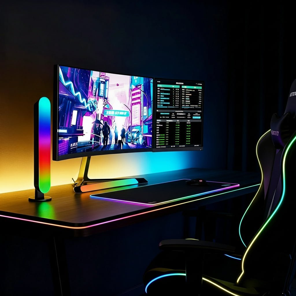 DESKGLOW – USB-RGB-Lichtleiste für stimmungsvolles Desktop-Ambiente 0