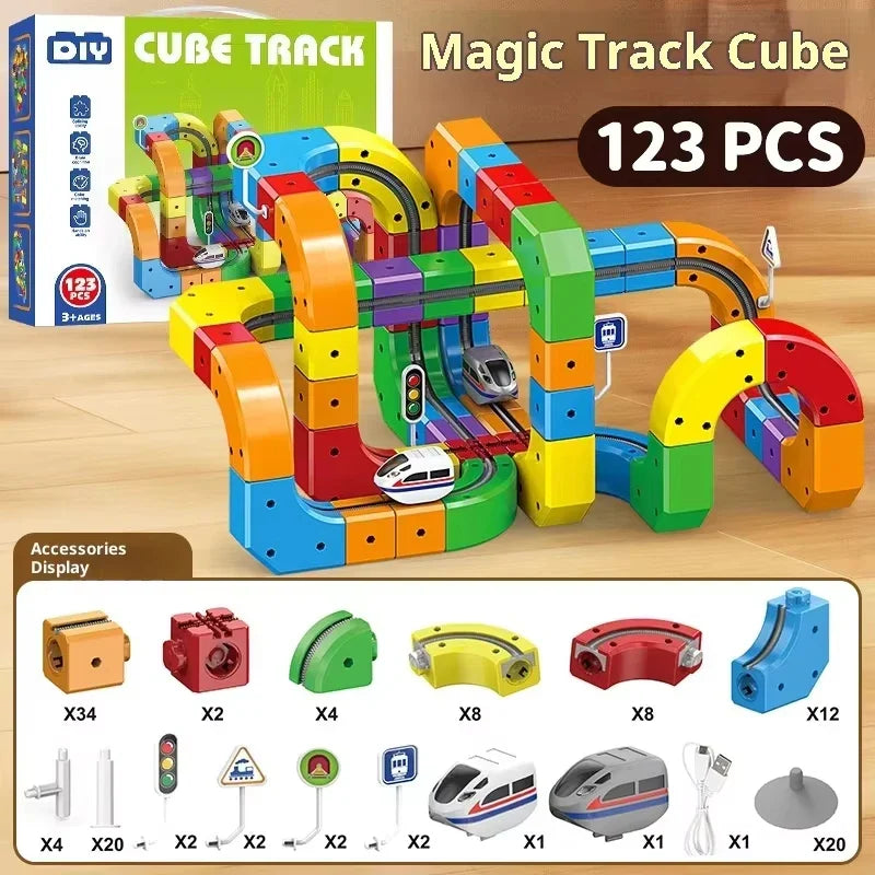 DIY Magnetic Track | Building Block Train Set