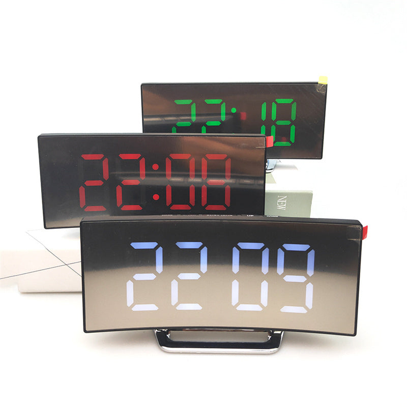 Digital Desk Clock | Curved Face, Oversized Digits