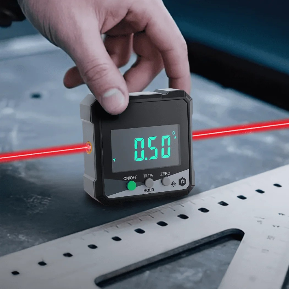 Digital Laser Tilt Level | ±0.2° Accuracy, 360° Magnetic Base | Backlit LCD Display, USB-C Rechargeable Tool Kit
