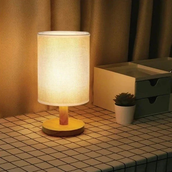Dimmable Table Lamp with Remote Control | Plain White or Textured Grey | 3 Light Colours, USB Powered