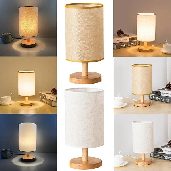 Dimmable Table Lamp with Remote Control | Plain White or Textured Grey | 3 Light Colours, USB Powered