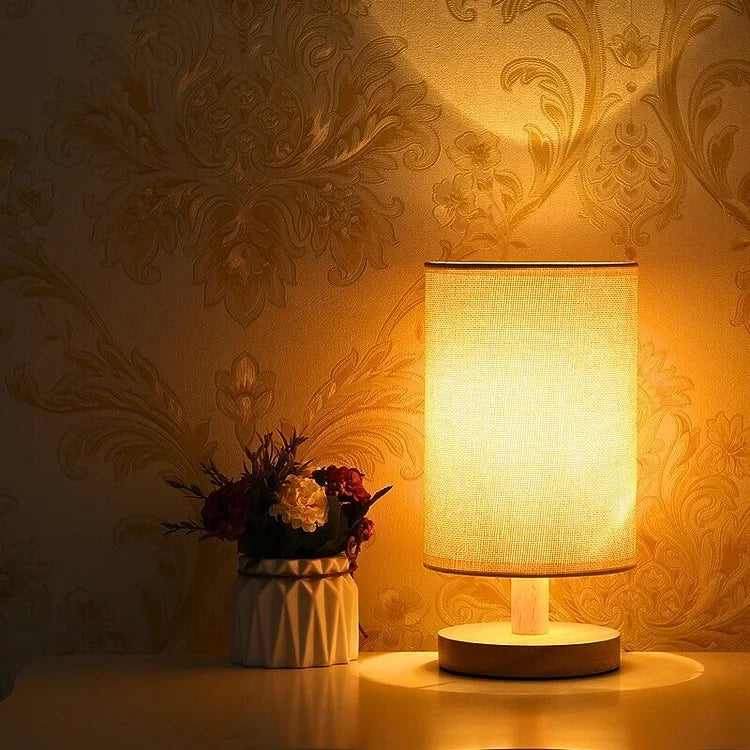 Dimmable Table Lamp with Remote Control | Plain White or Textured Grey | 3 Light Colours, USB Powered