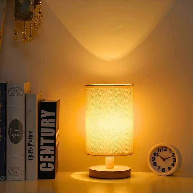Dimmable Table Lamp with Remote Control | Plain White or Textured Grey | 3 Light Colours, USB Powered