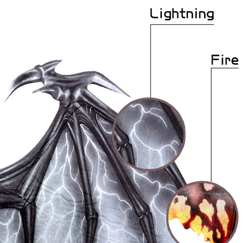 Dragon Wing Costume Accessory | Halloween Cosplay Carnival Party Wings | Lightweight Back-Worn Fantasy Costume Design
