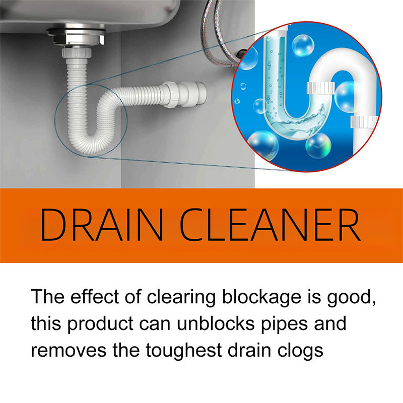 Drain Cleaner 350g | Pipe-Safe Fast-Acting Formula for Kitchen, Bathroom & Camper | Dissolves Grease, Hair & Stubborn Clogs