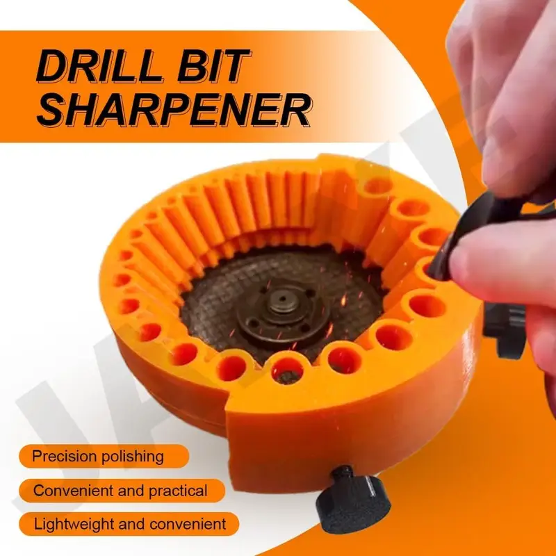Drill Bit Sharpener Attachment | Fits 3-13 mm Bits, Standard Angle Grinders | ABS & Metal Build Saves Money on Replacements
