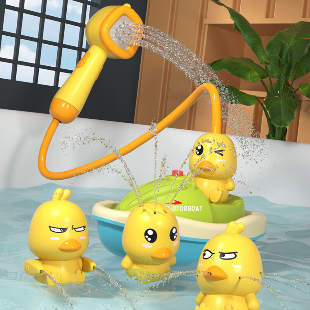 Duck Bath Fountain Toy | Spinning Water Spray Fountain | Non-Toxic Build for Splash Play and Water Confidence at Bath Time