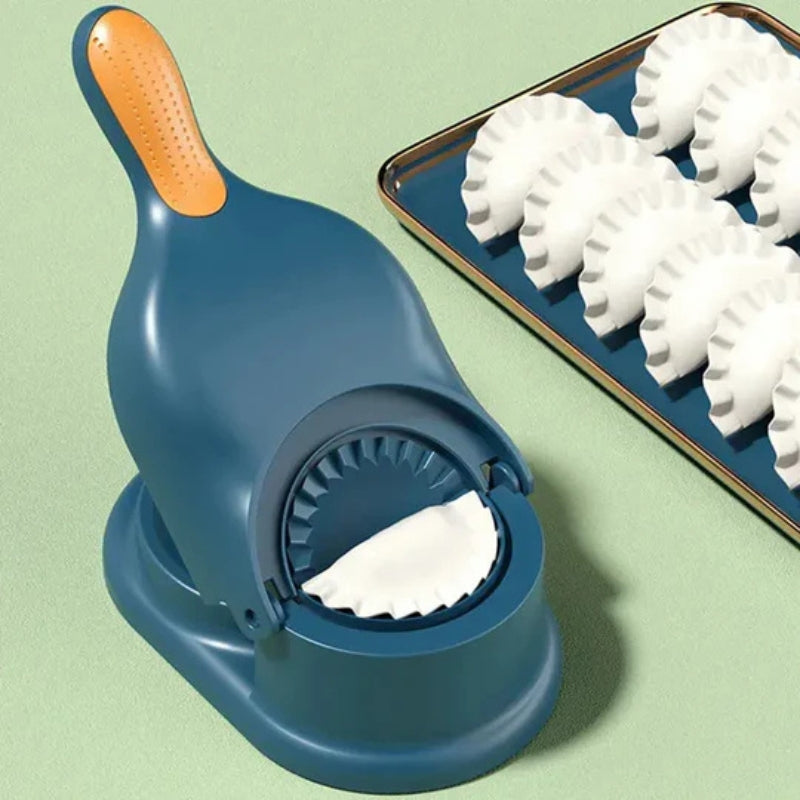 Dumpling Maker Dough Cutter & Mould Set, Non-Stick, Food-Safe | 4 Colours | Cuts and Seals Dumplings in One Press