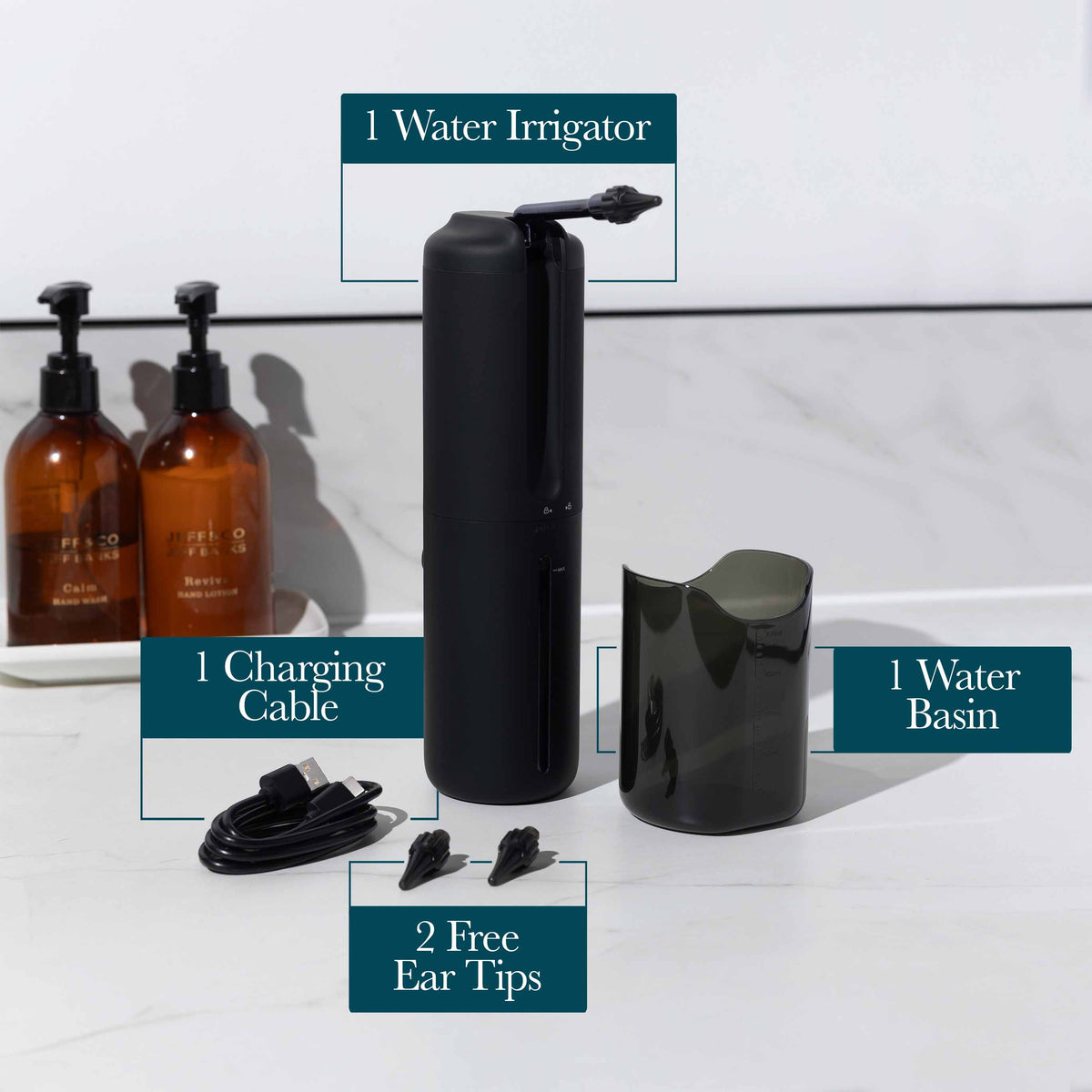 Ear Cleaner | Water-Rinse System, Multiple Tips & Rechargeable Design