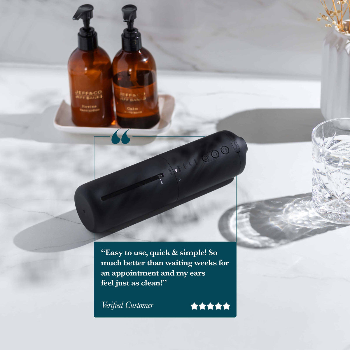 Ear Cleaner | Water-Rinse System, Multiple Tips & Rechargeable Design