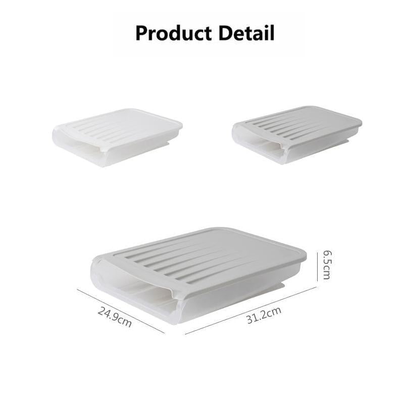 Egg Storage Holder Auto Scrolling Clear Plastic with 18-Egg Capacity