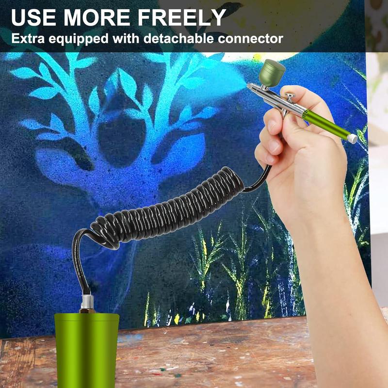 Electric Airbrush Kit | 0.3 mm Precision Nozzle, High-Pressure Spray | 600 mAh Battery, Cordless Spray Gun Set