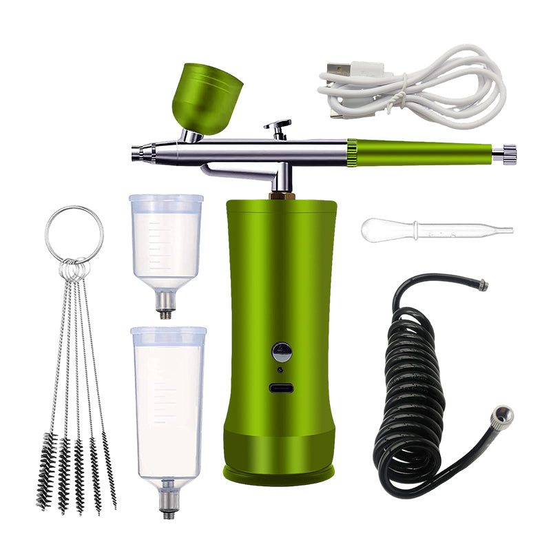 Electric Airbrush Kit | 0.3 mm Precision Nozzle, High-Pressure Spray | 600 mAh Battery, Cordless Spray Gun Set