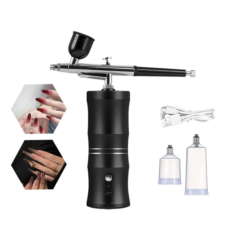 Electric Airbrush Kit | 0.3 mm Precision Nozzle, High-Pressure Spray | 600 mAh Battery, Cordless Spray Gun Set