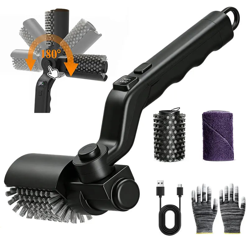 Electric Barbecue Grill Brush | Powered Head, Three Speeds