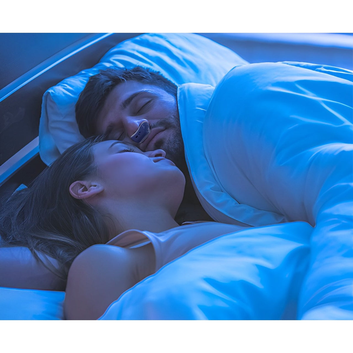 Electric Nasal Dilator Anti-Snoring Device | Micro-Fan Airflow, Rechargeable | Micro-USB Charging, Silicone Prongs