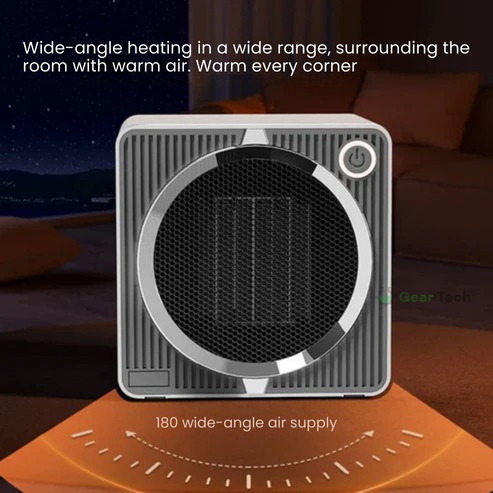 Electric PTC Ceramic Heater 500W | Rapid Heat-Up & Even Heat Distribution | Low Energy, Overheat & Tip-Over Protection