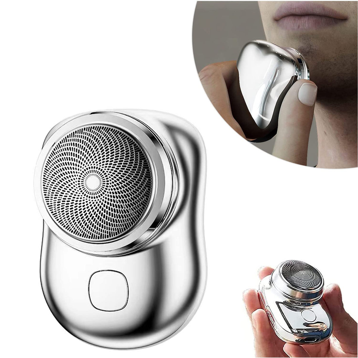 Electric Shaver - Pocket-Sized Rotary Design for Travel, Everyday Grooming & On-the-Go Shaving Anywhere - Delveno