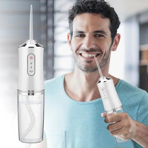 Electric Water Flosser | 3 Pressure Modes, IPX7 Waterproof | 1000mAh Battery, 60 Min Cordless Use, Quiet Design