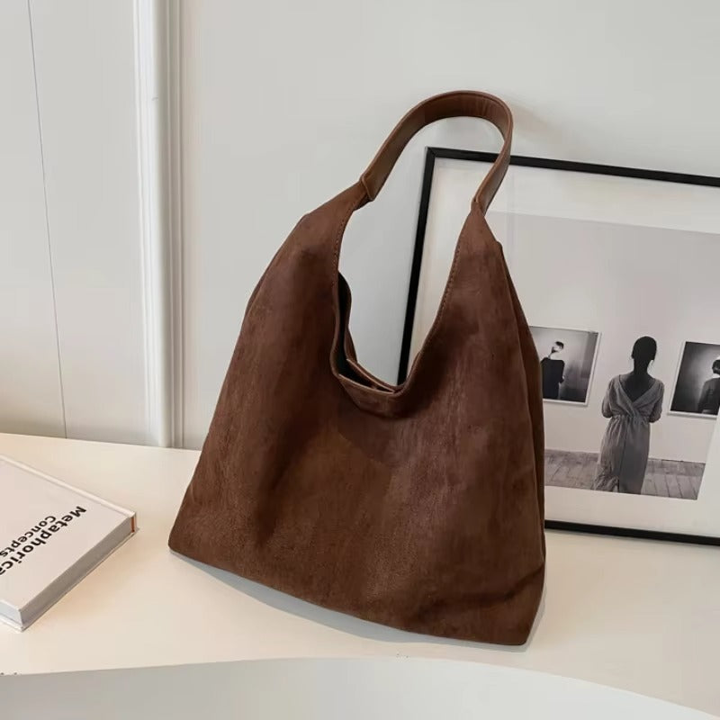 Elegant Suede | Shoulder Bag For Women - Adjustable Strap Design