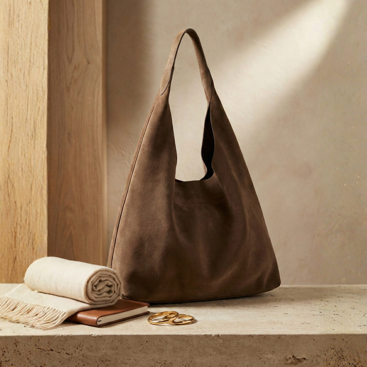 Elegant Suede | Shoulder Bag For Women - Adjustable Strap Design