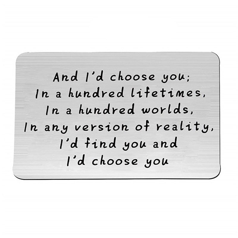 Engraved Metal Wallet Card | Durable & Meaningful Keepsake